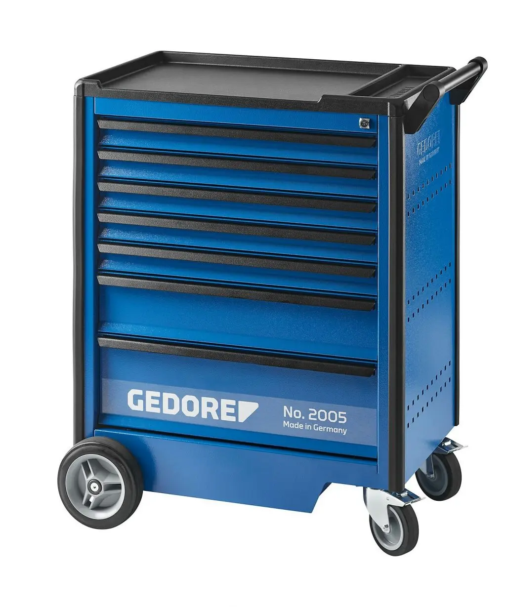 Produktfoto 1 von Gedore Blech Werkzeugwagen, Typ Werkzeugwagen 7 Schubladen mit Rädern, 1020 mm x 865 mm x 605 mm