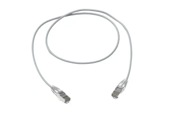 Produktfoto 1 von HellermannTyton Connectivity RJ45SPC6A Ethernet-Kabel, 0.2 m, Grau Geschirmt, Aussen ø 4.7 Außen-ø