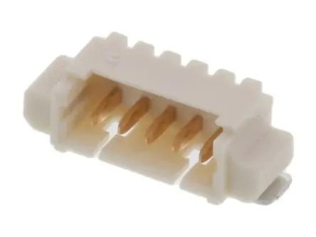 Produktfoto 1 von Molex 53261 Leiterplattenleiste gewinkelt, 5-polig / 1-reihig, Raster 1.25 mm Raster Oberfläche, Kabel-Platine,