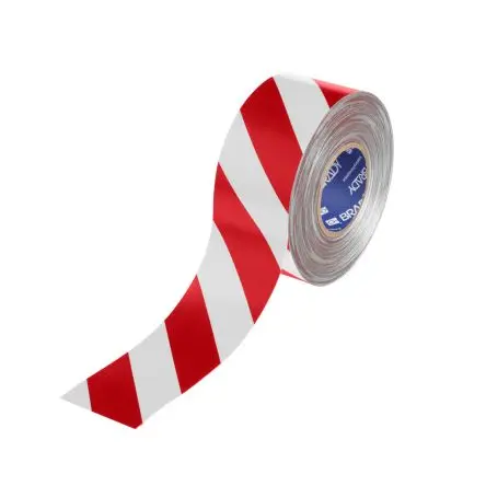 Produktfoto 1 von Brady PE Sicherheitsband Rot, Weiß Typ Markierungsband, Stärke 0.56 mm, 3Zoll x 100 ft