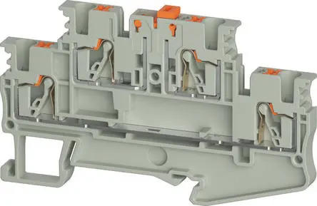 Produktfoto 1 von Wieland Anschlussklemmenblock DIN-Schiene 2 Grau, 2.5mm², 400V Einsteck-Anschluss