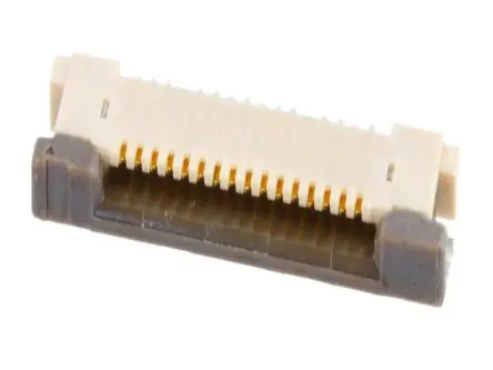 Produktfoto 1 von Molex 54550, Oberfläche gewinkelt FPC-Steckverbinder, 16-polig / 1-reihig, Raster 0.5 mm, SMD