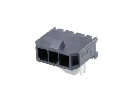 Molex 43650 Leiterplattenleiste gewinkelt, 3-polig / 1-reihig, Raster 3 mm Raster Durchsteckmontage, Kabel-Platine,