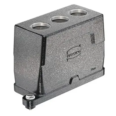 Produktfoto 1 von HARTING Han HPR Enlarged Haube Schraubbefestigung, Kabel 16B Haube für obere Kabeleinführung, IP65, IP68, IP69, IPx9K