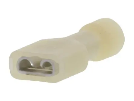 Produktfoto 1 von Molex 19003 Schnellkupplungs-Crimpanschluss, Gelb, Isoliert, 4.75 x 0.51 mm, Buchse, 24 AWG min, 26 AWG