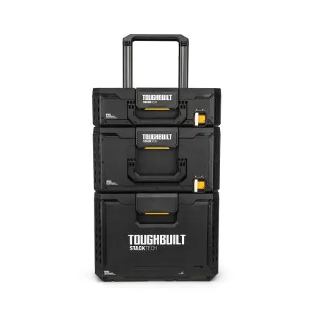 Produktfoto 1 von Toughbuilt Industries Kunststoff Werkzeugbox Schwarz, 1 Schubladen, L. 870.00 mm B. 58.5cm H. 55 cm, 28.7 kg mit Rädern,
