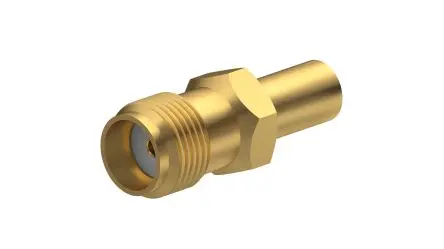 Produktfoto 1 von Huber+Suhner SMA Stecker Anschluss SMA-Steckverbinder, Frei hängend, für RG-Kabel, 50 Ω Crimpbefestigung, Gerade