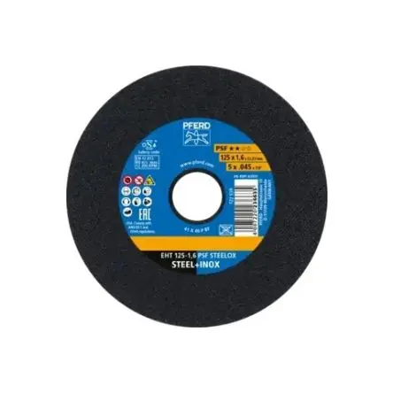 Produktfoto 1 von PFERD Rüggeberg France Line SG STEELOX Aluminiumbeschichtet Ø 125 mm / Stärke 1.6 mm 25 Stück