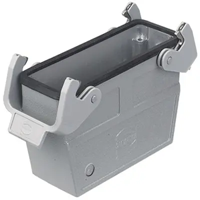 Produktfoto 1 von HARTING Han B Gehäuse Doppelter Hebel 2, Kabel 24B Kupplungsgehäuse, IP65