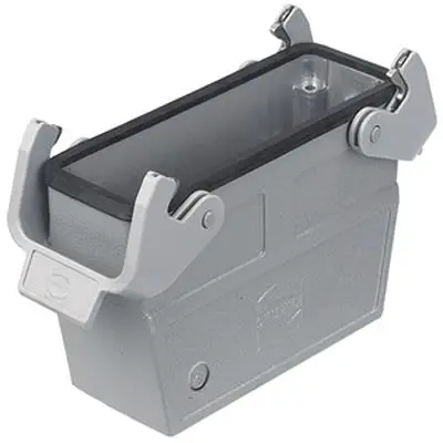 Produktfoto 1 von HARTING Han B Gehäuse Doppelter Hebel 2, Kabel 24B Kupplungsgehäuse, IP65