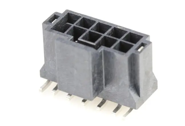 Produktfoto 1 von Molex 105429 Leiterplattenleiste Vertikal, 10-polig / 2-reihig, Raster 2.5 mm SMD, Kabel-Platine, Ummantelt