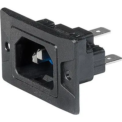 Produktfoto 1 von Schurter 6080 IEC-Steckverbinder C14, C18 250V ac, Gerade Stecker, Panel 10A