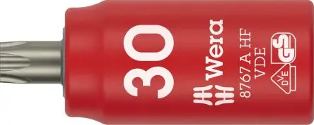 Produktfoto 1 von Wera 1/4 in TX 30 Bit-Steckschlüssel, Innensechsrund, 1-teilig, 46mm
