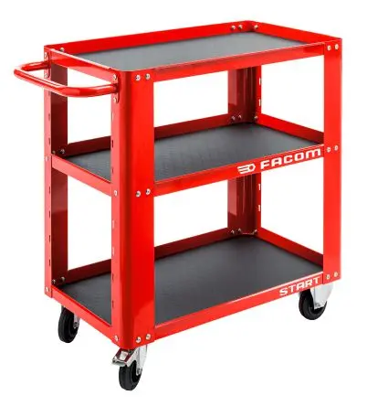 Produktfoto 1 von Facom Gestellwagen, Typ Werkzeugkisten und Werkzeugschränke 3 Schubladen mit Rädern, 901 mm x 452mm x 849 mm