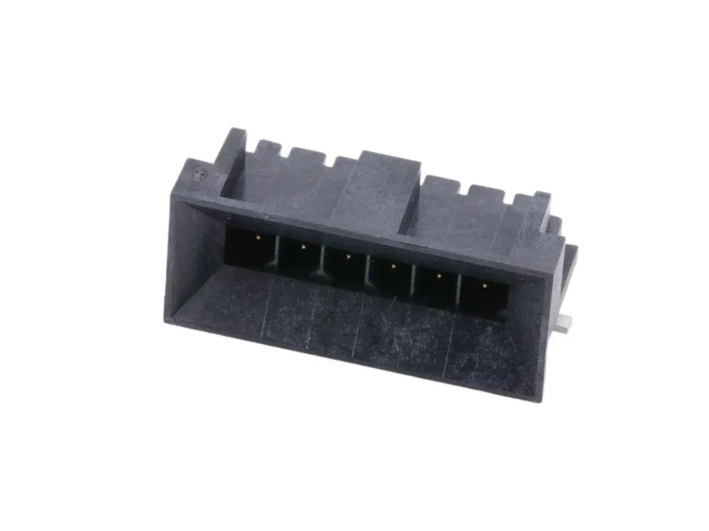 Produktfoto 1 von Molex 46622 Stiftsockel gewinkelt, 6-polig / 1-reihig, Raster 3 mm SMD, Kabel-Platine, Ummantelt