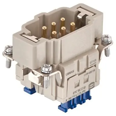 Produktfoto 1 von HARTING Han ES Stifteinsatz Stecker, 6-polig 16A, Panel, Stifteinsatz