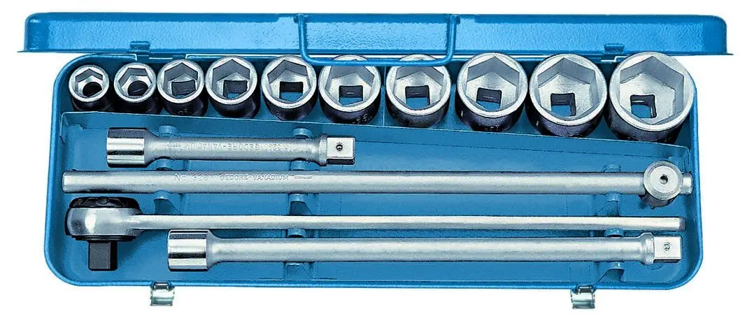 Produktfoto 1 von Gedore 3/4 in Vierkant Sechskant 31Crv3 22 to 50 mm 14-teilig