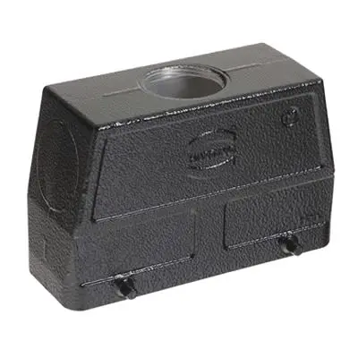 Produktfoto 1 von HARTING Han B Haube Doppelter Hebel 2, Kabel 24B Haube für obere Kabeleinführung, IP65, IP66, IP67