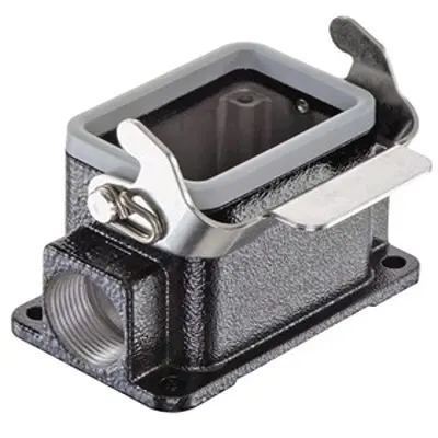 Produktfoto 1 von HARTING Han M Oberflächenmontiertes Gehäuse Einhebel 1, SMD 6B Oberflächenmontiertes Gehäuse, IP65