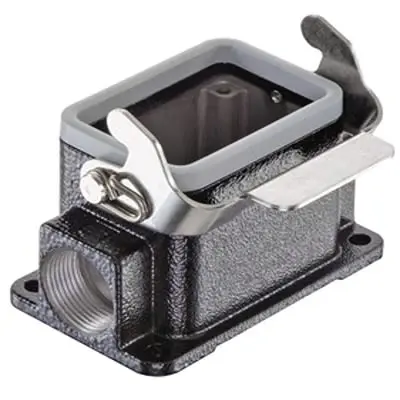 Produktfoto 1 von HARTING Han M Oberflächenmontiertes Gehäuse Einhebel 1, Oberfläche 6B Oberflächenmontiertes Gehäuse, IP65