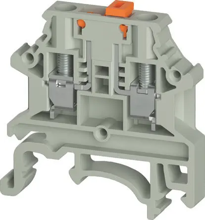 Produktfoto 1 von Wieland Anschlussklemmenblock DIN-Schiene 2 Grau, 4mm², 400V Schraubbefestigung