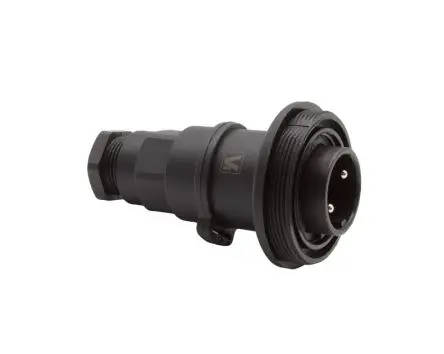 Produktfoto 1 von Bulgin Standard Vitalis Buccaneer 38.1 mm Rundsteckverbinder Stecker 2-polig Stecker 12A Frei hängend IP68, IP69K