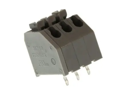 Produktfoto 1 von Molex 39700 Draht-zu-Platine-Anschlussblock Vertikal, Kabel-Platine, 3-polig / 1-reihig, Raster 2.54 mm