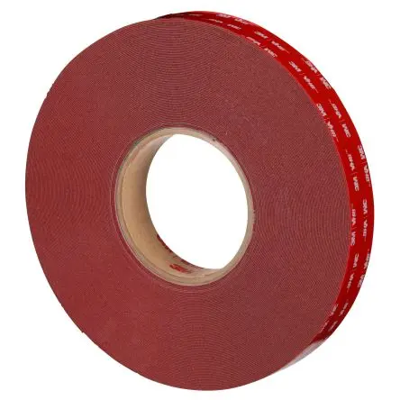 Produktfoto 1 von 3M 7100395503 3M VHB Acrylschaum Schaumstoff Klebeband doppelseitig, Grau, Stärke 0.6 mm, 33mm x 25 mm, 92N/cm