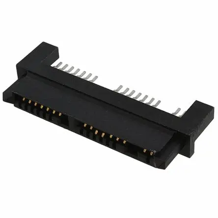 Produktfoto 1 von Molex 78109 Buchsentülle gewinkelt, 16-polig / 1-reihig, Raster 1.27 mm Raster Oberfläche, Platine-Platine, Ummantelt