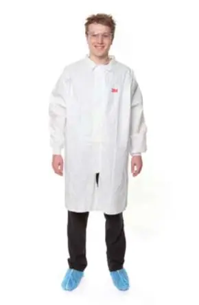 Produktfoto 1 von 3M Einwegartikel Unisex Laborkittel, Polypropylen Weiß, Größe S