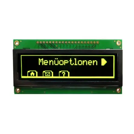 Produktfoto 1 von NEWHAVEN DISPLAY INTERNATIONAL 3.12 Zoll Gelb OLED-Display 256 x 64 Pixel, 82 x 22 mm Grafik OLED-Matrix 4-Draht-SPI,