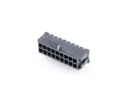 Produktfoto 1 von Molex 43045 Leiterplattenleiste gewinkelt, 18-polig / 2-reihig, Raster 3 mm Raster Oberfläche, Kabel-Platine, Ummantelt
