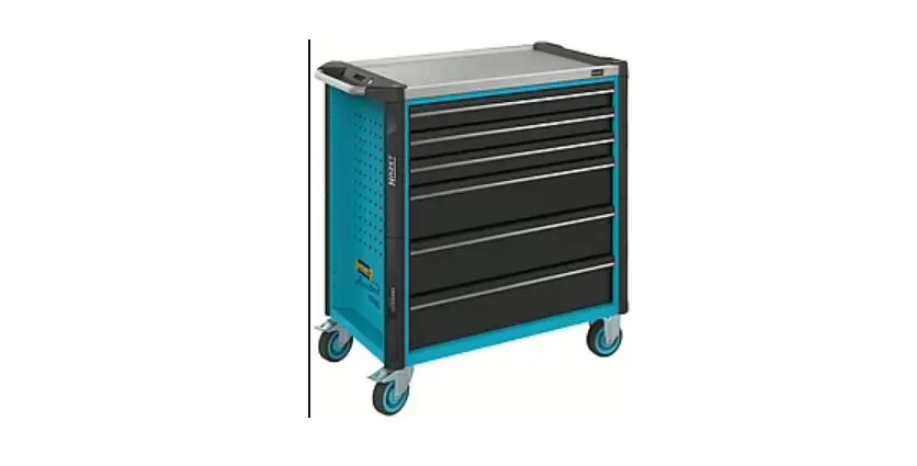 Produktfoto 1 von HAZET Stahl Werkzeugwagen, Typ Werkzeugwagen 6 Schubladen mit Rädern, 1020 mm x 518 mm x 959 mm