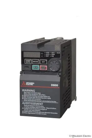 Produktfoto 1 von Mitsubishi Electric FR-D800 3-Phasen Frequenzumrichter 11.5 kW 240V 3.6 A 590Hz