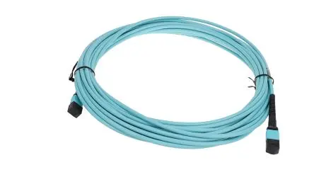 Produktfoto 1 von Molex 106225 Kabel assembliert 10 m 12-Fasern, Plenum Aqua 50 μm