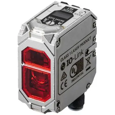 Produktfoto 1 von Omron E3AS-HF M12 Optischer Sensor, Rechteckig PnP / 200mA, IP67, IP67G, IP69K 30 V dc
