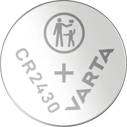 Produktfoto 1 von Varta CR2430, LiMnO2, Organischer Elektrolyt Knopfzelle Ø 24.5 mm, 3 V / 290 mAh, 2