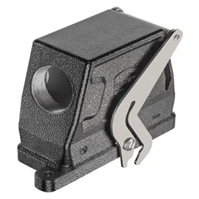 Produktfoto 1 von HARTING Han HPR Haube Feststellbar 1, Kabel 16B Haube für seitliche Kabeleinführung, IP65, IP68, IP69, IPx9K