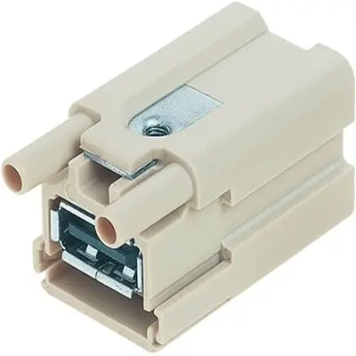Produktfoto 1 von HARTING Han Brid Stifteinsatz Stecker, 2-polig 1A, Einfügen