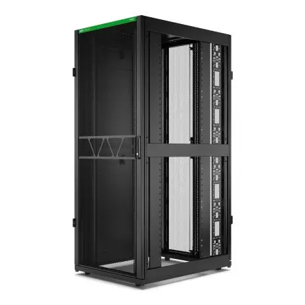 Produktfoto 1 von APC Serie NetShelter SX Gehäuse, 42 U, Stahl, Ges H. 1991 mm, Schwarz 1070 mm, 161.28 kg, 4-beinig 800 mm