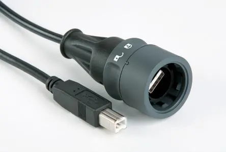 Produktfoto 1 von Bulgin Stecker 6000 USB-Kabel, USB-Typ B Stecker / USB Typ A, 3 m USB 2.0
