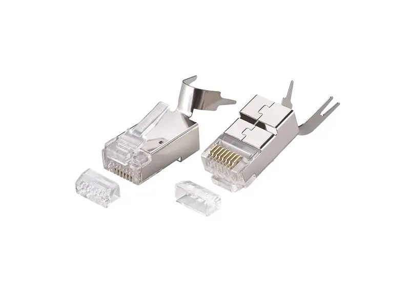 Produktfoto 1 von TUK Limited PES Stecker Cat8 Modularer Steckverbinder, 1-Port 8-polig Abgeschirmt Kabel Gerade