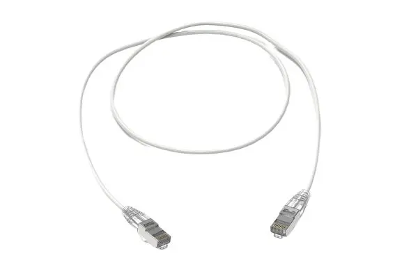 Produktfoto 1 von HellermannTyton Connectivity RJ45SPC6A Patchkabel, 0.2 m, Weiß, Aussen ø #REF! Außen-ø