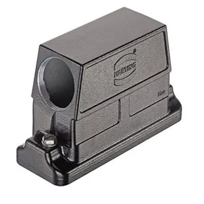 Produktfoto 1 von HARTING Han HP Direct M Haube Schraubbefestigung, Kabel 24B Haube für seitliche Kabeleinführung, IP66, IP68, IP69, IPx9K