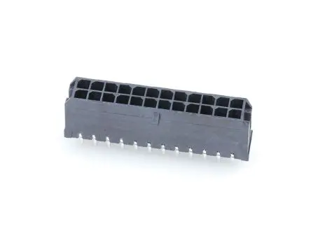 Produktfoto 1 von Molex 43045 Leiterplattenleiste Vertikal, 24-polig / 2-reihig, Raster 3 mm Raster Oberfläche, Kabel-Platine, Ummantelt