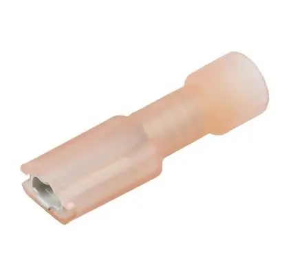 Produktfoto 1 von Molex 19003 Crimp-Anschlussklemme, Lachsfarben, Isoliert, 2.79 x 0.51 mm, Buchse, 22 AWG min, 18 AWG