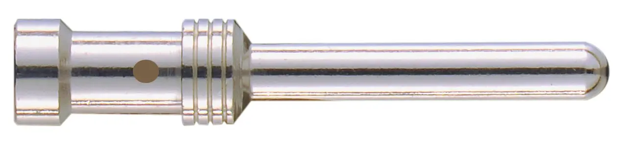 Produktfoto 1 von HARTING 4.5 x 25 mm Han E High Temp Crimpkontakt Stecker 16A Steckverbinderkontakt 0.75 mm²