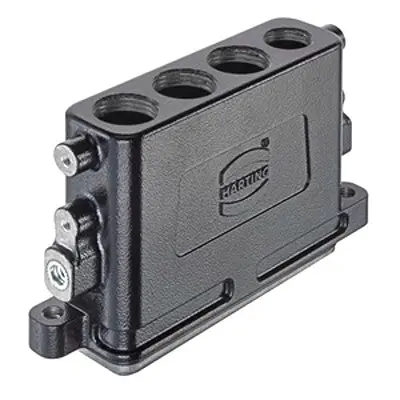 Produktfoto 1 von HARTING Han HPR Slim Oberflächenmontiertes Gehäuse Schraubbefestigung, Oberfläche 22 Haube für obere Kabeleinführung,