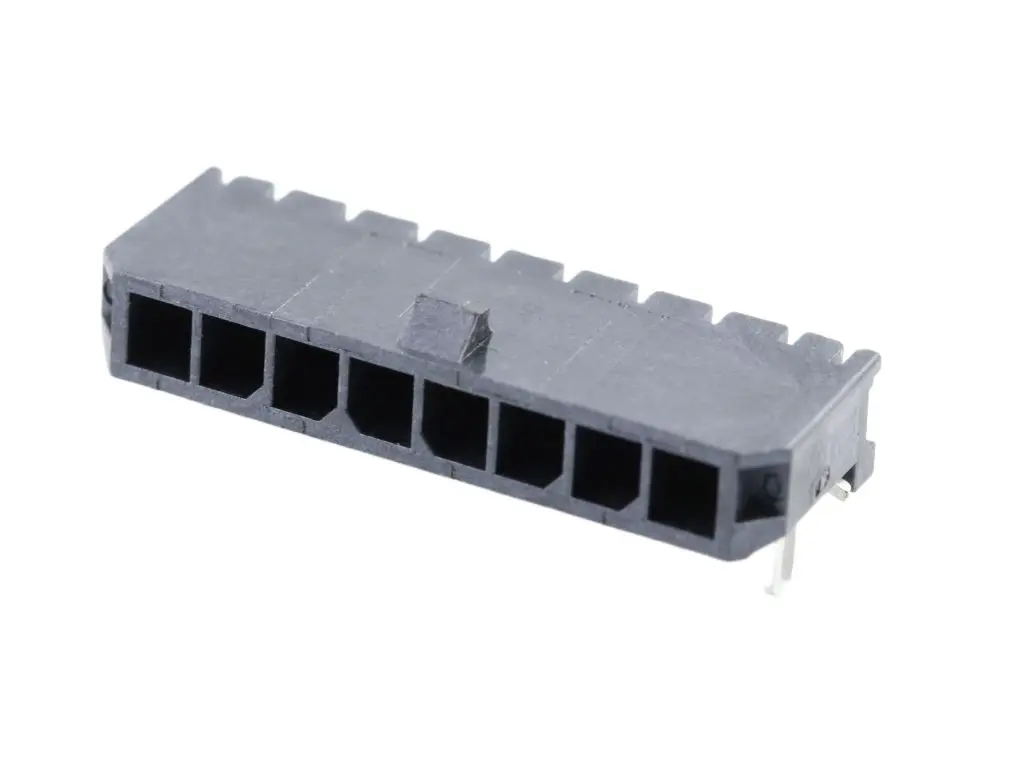 Produktfoto 1 von Molex 43650 Stiftsockel gewinkelt, 8-polig / 1-reihig, Raster 3 mm SMD, PCB-Stiftleiste, Ummantelt