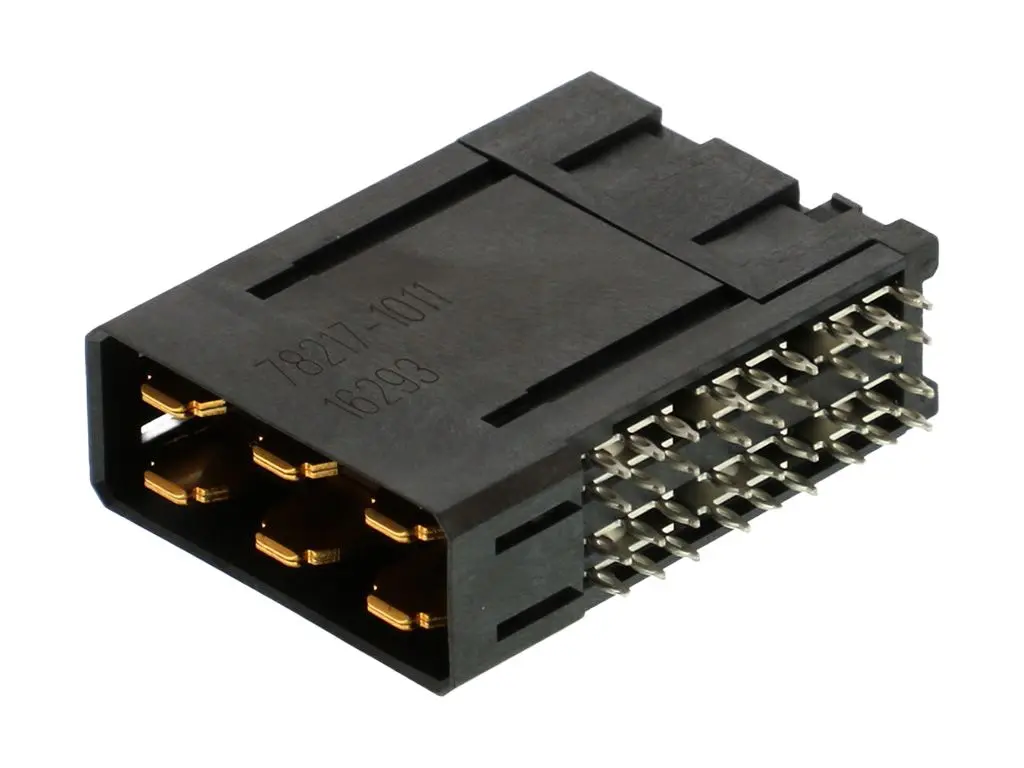 Produktfoto 1 von Molex 78217 Stiftsockel gewinkelt, 6-polig / 3-reihig, Raster 5.20 mm Presssitz, Kabel-Platine, Ummantelt